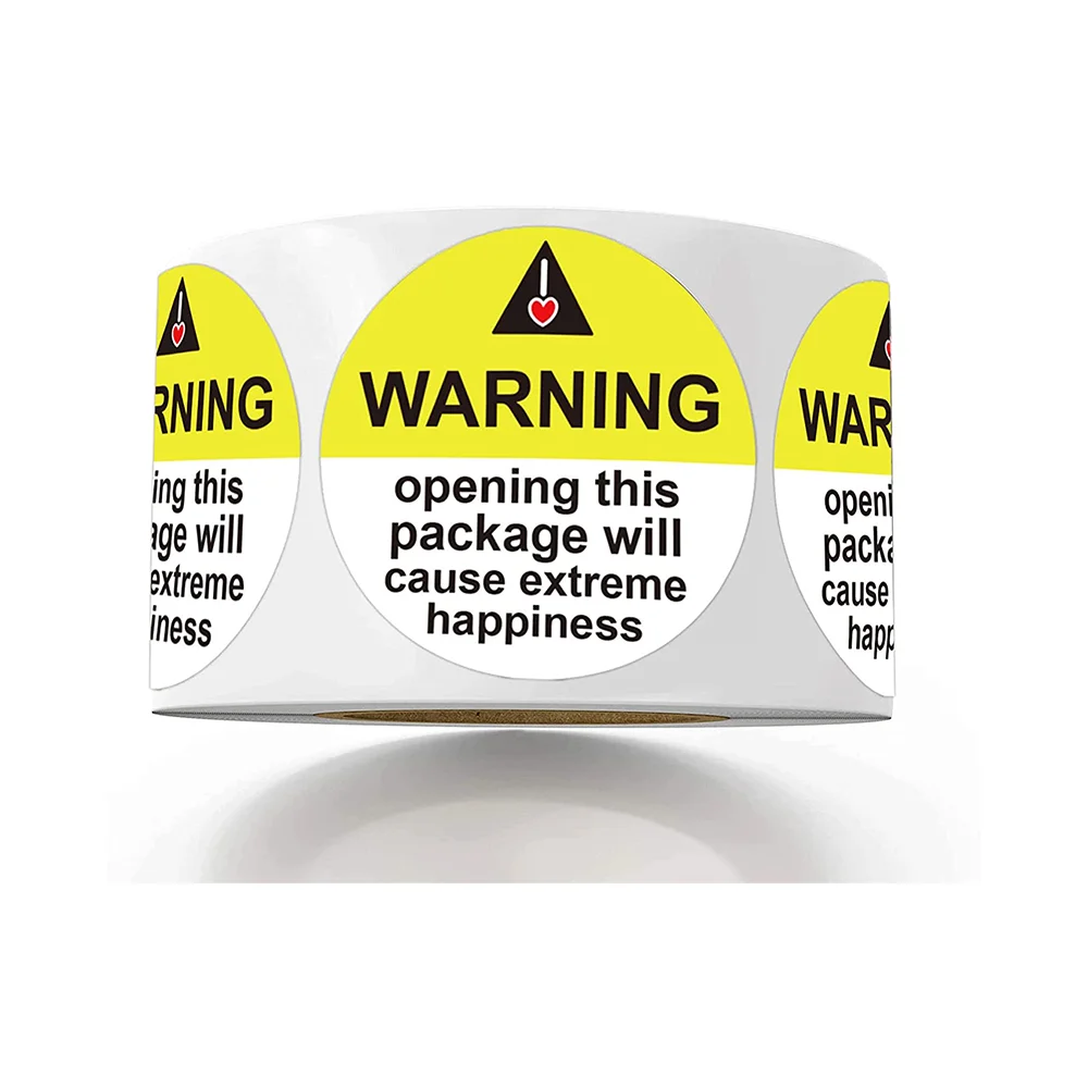 

2inch Extreme Happiness Package Stickers 500Pcs "Opening This Will Cause Extreme Happiness" Thank You Labels for Present Pack