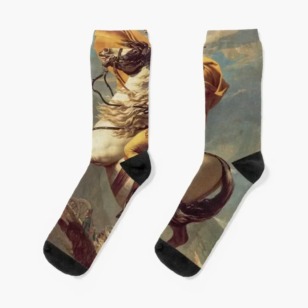 

Napoleon Crossing the Alps: Jacques-Louis David Socks snow anti-slip fashionable Men's Socks Luxury Women's