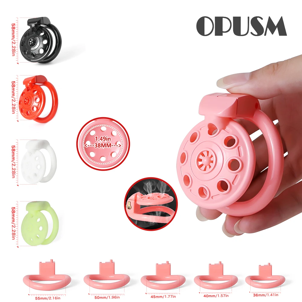 

3D Printed Chastity Device Male Tiny UFO BDSM Cock Cage with Curved Ring Adult Erotic Penis Lock Sissy Gay Sex Toys for Men 18+