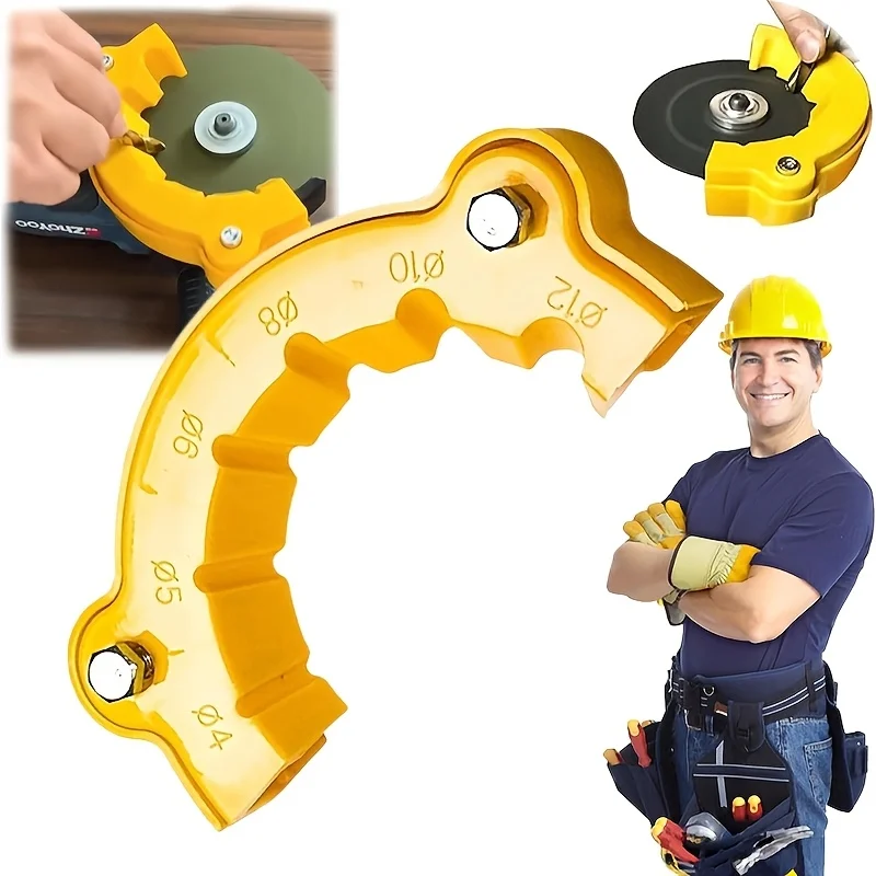 

Turmeric ABS Drill Bit Sharpener, Precision Sharpening Guide Tool, Compatible with 2025 New Drill Bits, Angle Grinder Attachment