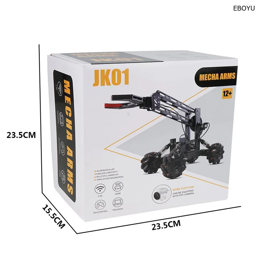 EBOYU JK02 JK03 1/8 DIY RC Tank Bucket Maniplilator Car 4WD 2.4G 14CH Programowanie stopu Zdalne sterowanie Off-road Climbing Car