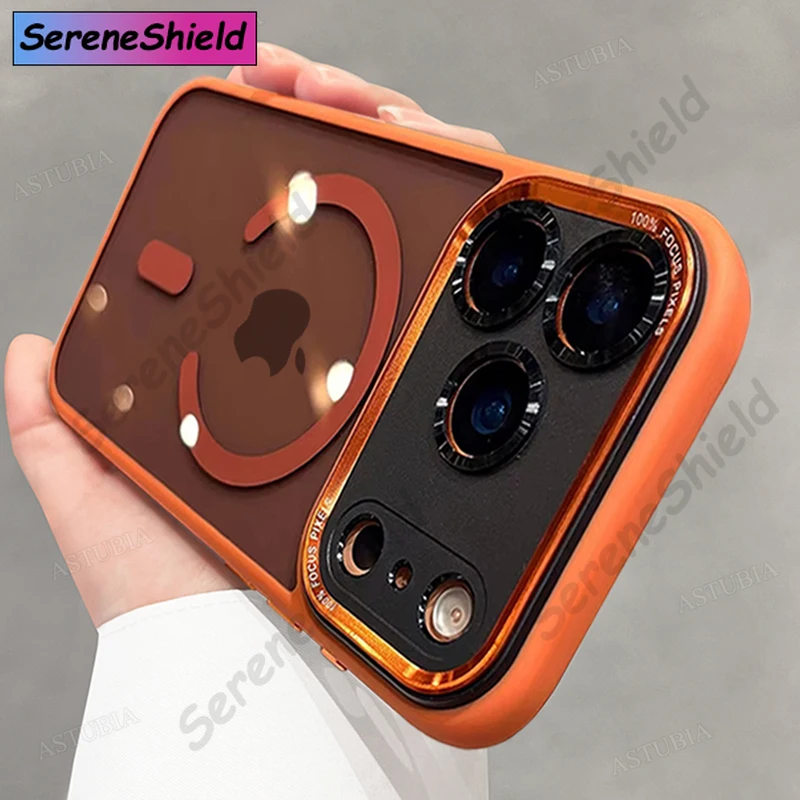 

Luxury Magnetic Metal Bumper Protection Case For iPhone 17 Air 16 15 14 13 12 11 Pro Max Plus Magsafe Wireless Charge Hard Cover