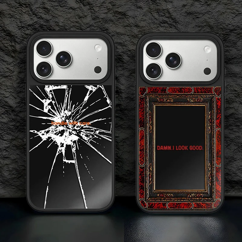 As Real As It Gets Black Mirror Surface Magnetic Phone Case Cover for IPhone 13 14 15 16 17 Pro Max Case for IPhone Air