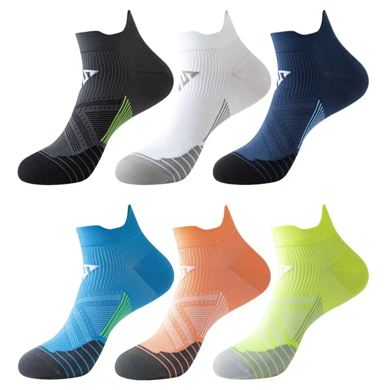 4 par/lote calcetines de compresión transpirables para hombre y mujer, calcetines de toalla para deportes de baloncesto, ciclismo, correr, calcetines de tubo de alta elasticidad