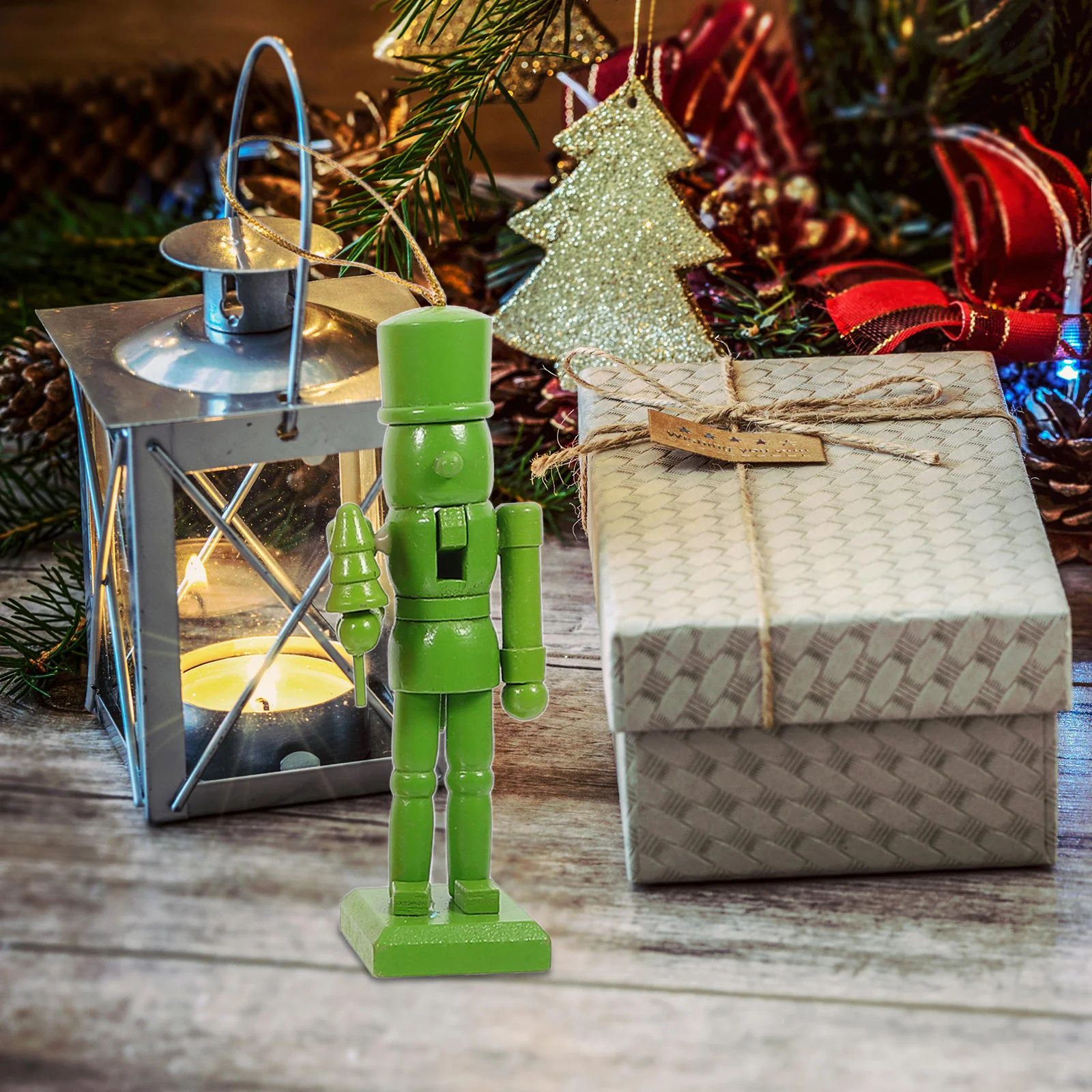 

6Pcs Nutcracker Soldier Wooden Multi-Color Hand-Painted Christmas Festival Decoration Home Office Party Ornament