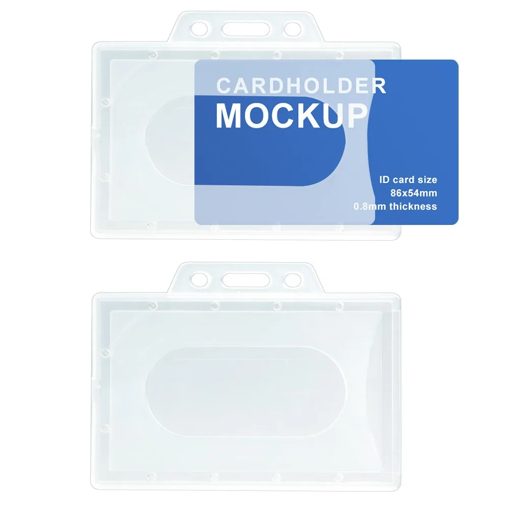 PP Clear ID Pass Work Card Holder Badge Reel Set Office Exhibition Cheset ID Tag Working Permit Case Card Protector Clip