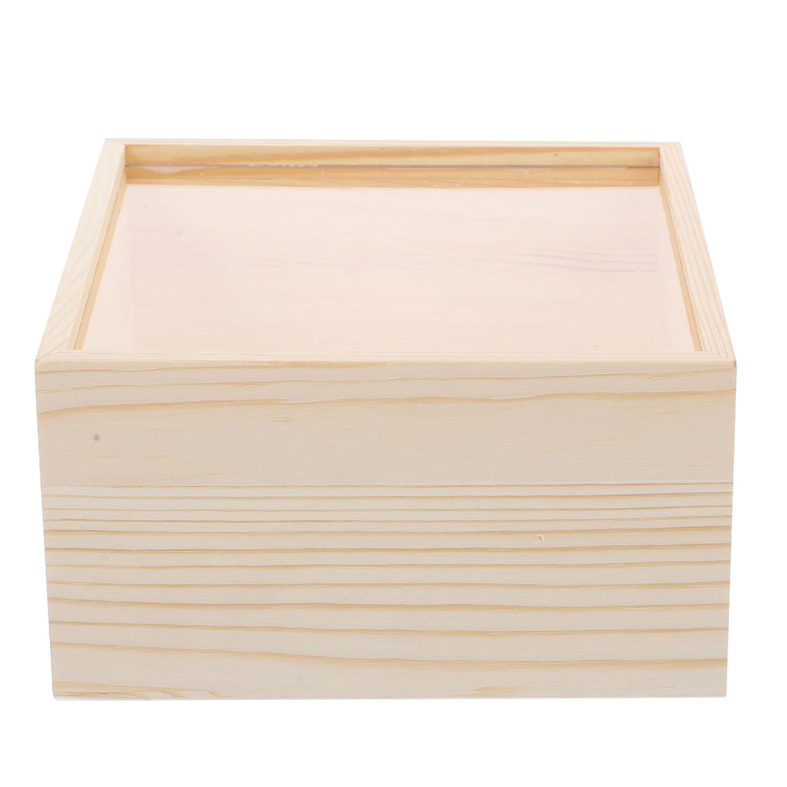 Acrylic Storage Box Unfinished Decorative Boxes Trunks Wooden with Lids Beads Tissue Bins for Small Chest Man Letter