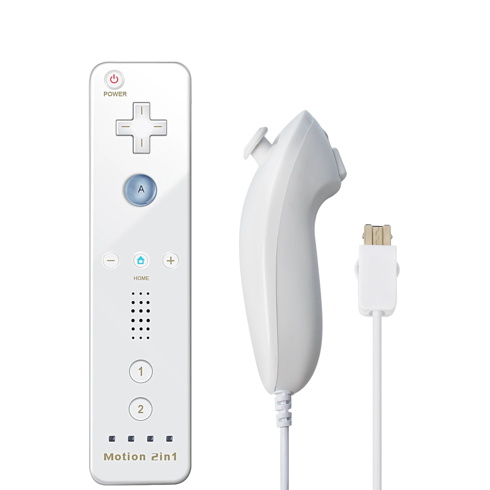 2-in-1 Nintendo Wii Controller Set Optioneel Motion Plus Joystick Draadloze Afstandsbediening Gamepad met Siliconen Hoesje Videogame