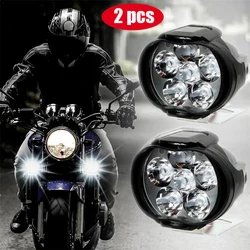 LED Motorcycle Headlight  Switch Waterproof Superbright Headlight Motorcycle Spotlights Auxiliary Scooter Work Light Accessories