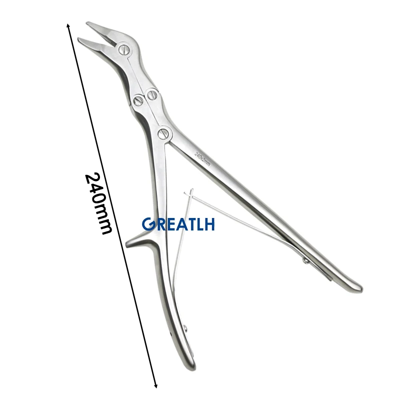 

Double Action Bone Rongeur Anti Slip Handle Rongeurs Side Bend Stainless Steel Surgical Instrument Orthopedic Instrument