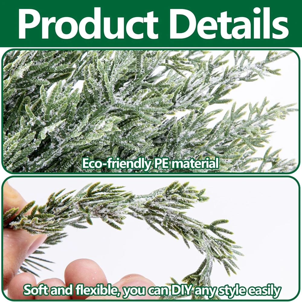 20/40pc Künstliche Pflanzen Zypresse Blätter Weihnachten Baum Hause Zimmer Tisch Dekoration Outdoor Hof Garten Hochzeit Blume Diy geschenk – Detail 4