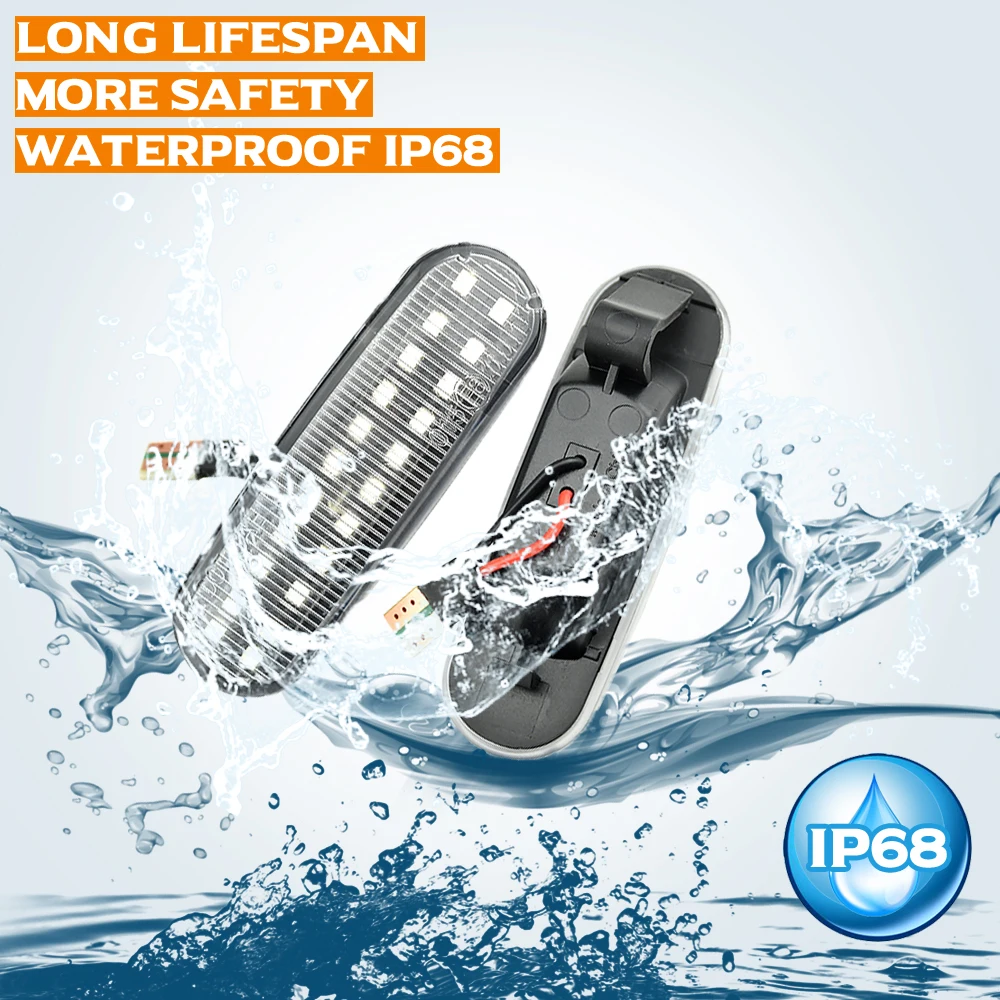 2 szt. Dynamiczna kierunkowskaz LED lampa Repeater światło obrysowe boczne do Fiat Panda 169 Grande Punto Inkl Evo Doblo Fiorino Linea Idea