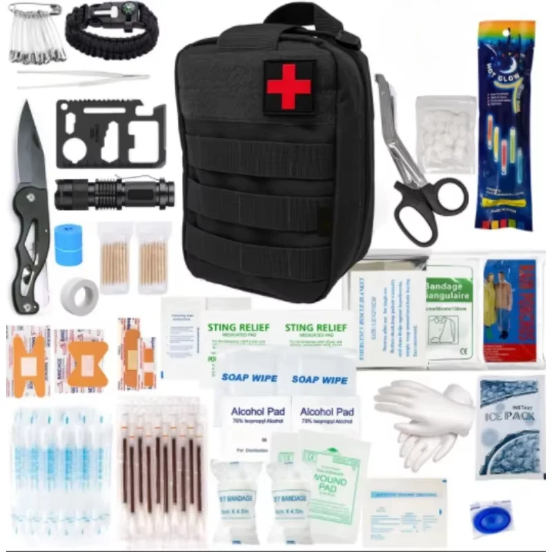 Outdoor Survival First Aid Kit Multifunctional Survival Tool Kit Camping Equipment Kit Outdoor Self-defense Equipment