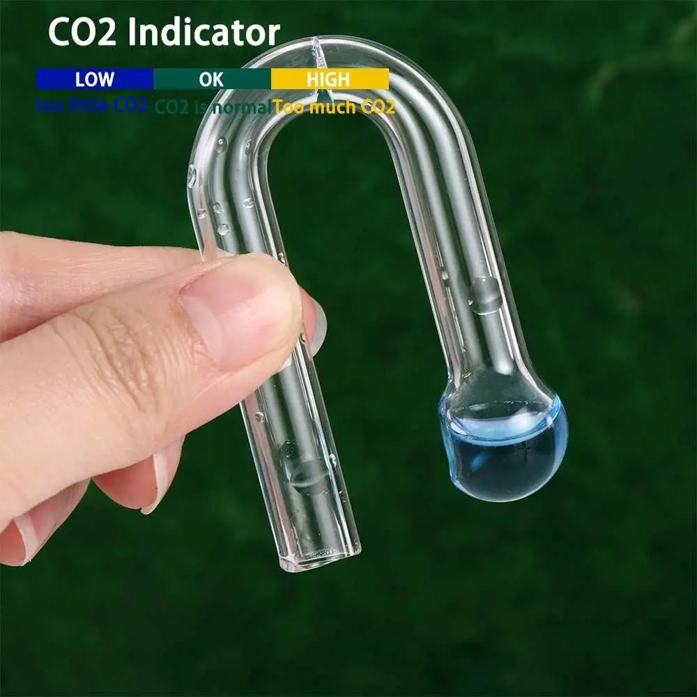 Long Term Aquarium PH Accessories CO2 Indicator Tester Monitor CO2 Diffuser CO2 Monitor Glass Drop Checker Indicator Monitor