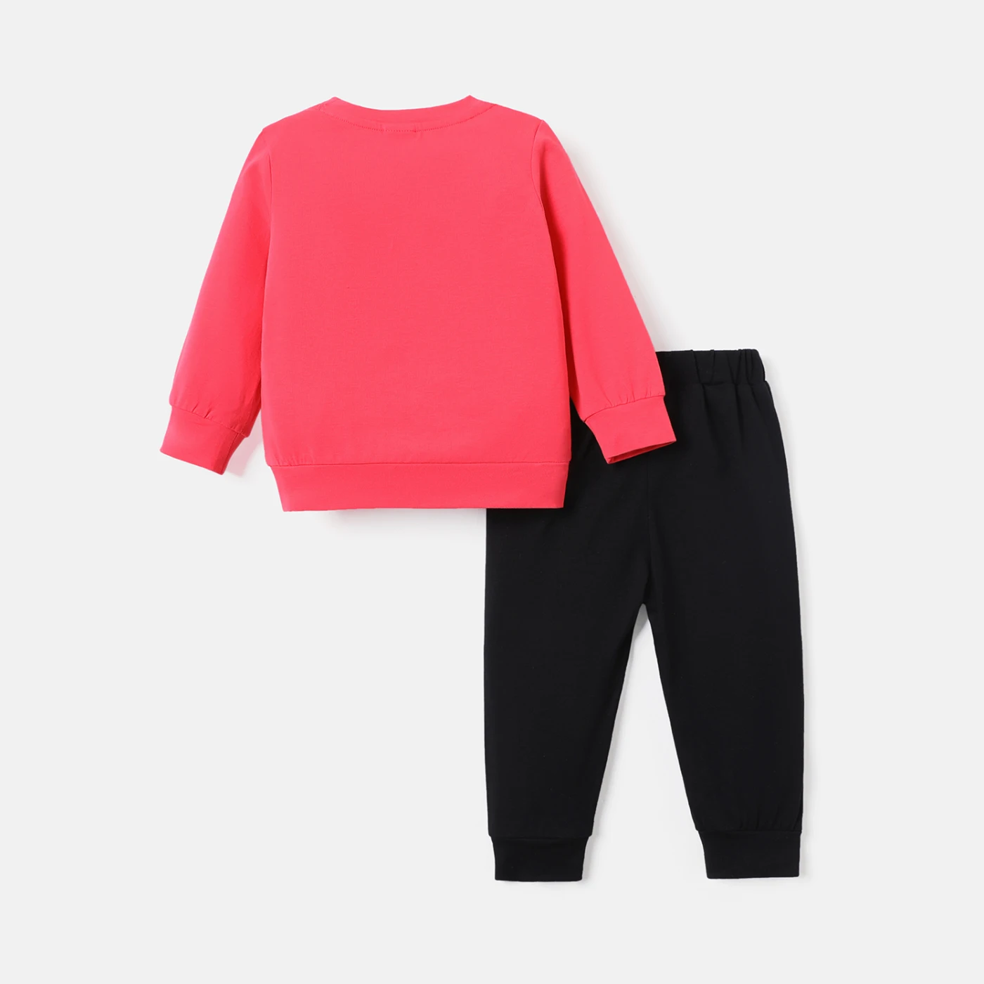 PatPat-Ensemble sweat-shirt et pantalon de survêtement à manches longues pour bébé garçon et fille, imprimé lettre, 2 pièces