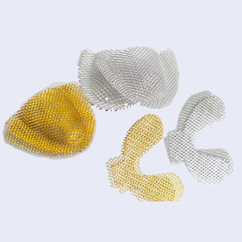 50Pcs Denture Reinforcement Mesh Dental Metal Net Tray Upper Lower Teeth Oral Cavity Materials Dentistry Tools