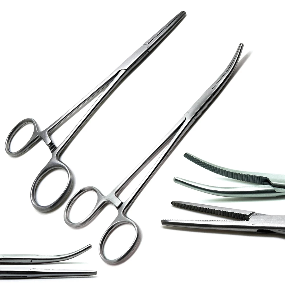 Scissors Iris Scissors Pet Hair Clamp Curved Tip Straight Tip Clamps Hemostatic Forceps Fishing Locking Pliers Epilation Tools