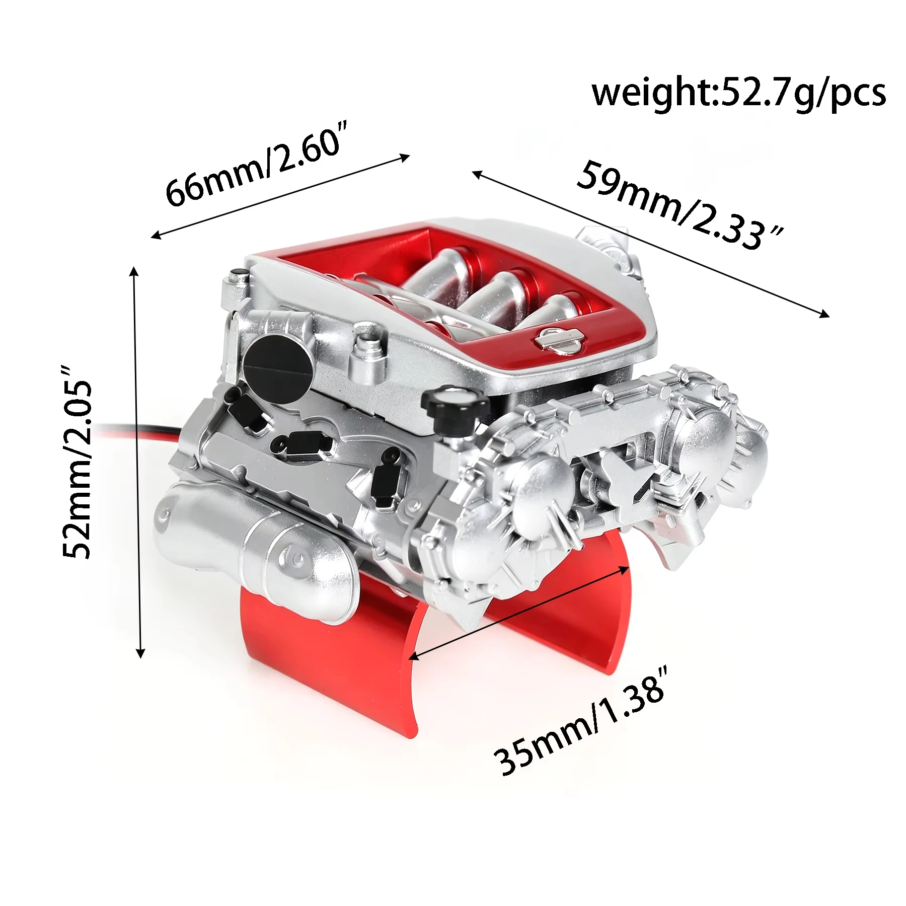 1/10 RC Scale Engine Radiator with Cooling Fan for SCX10 Capra H10 (RS-01/RS-02)