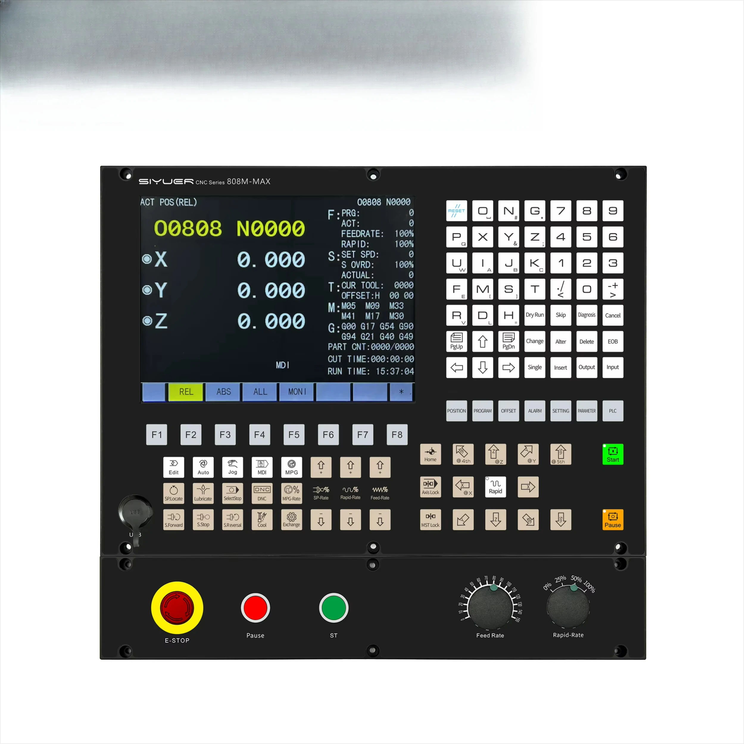 808m-max 4 Axis Incremental CNC Servo Controller System Used for Machine Tool Milling Drilling VMC Machine With ATC+PLC AB Macro
