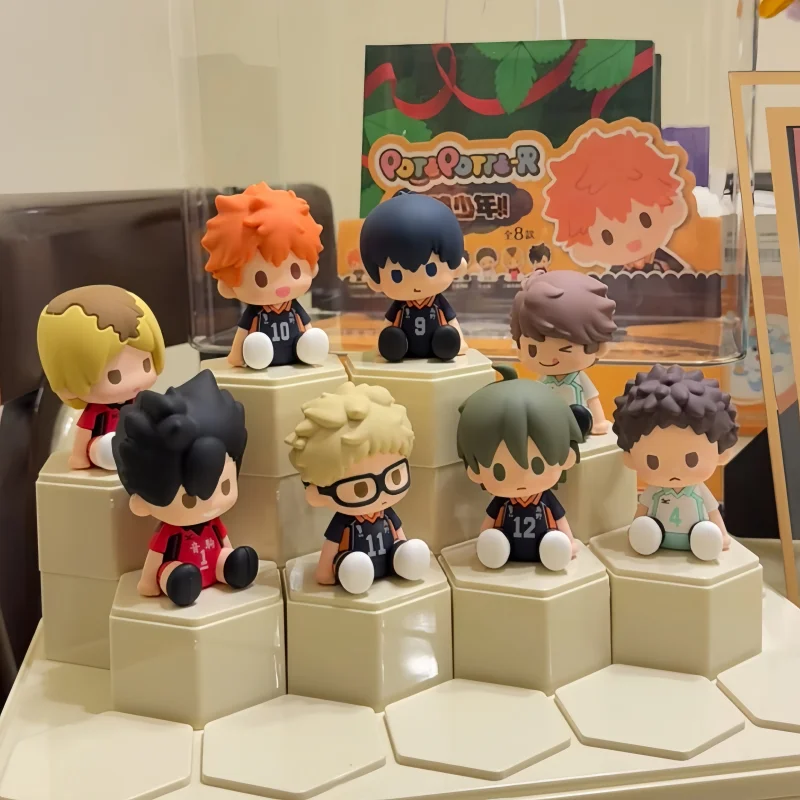

Authentic Bandai POTEPOTTE-R Haikyuu! Sitting Moe Bead Blind Box Cute Figurine Chibi Collectible Toy