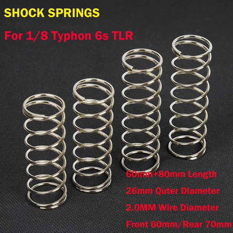 Metalen Lente Schokdemper voor 1/8 ARRMA 6S 4S RC MOJAVE TYPHON KRATON OUTCAST BIG ROCK FIRETEAM INFRACTION LIMITLESS Auto