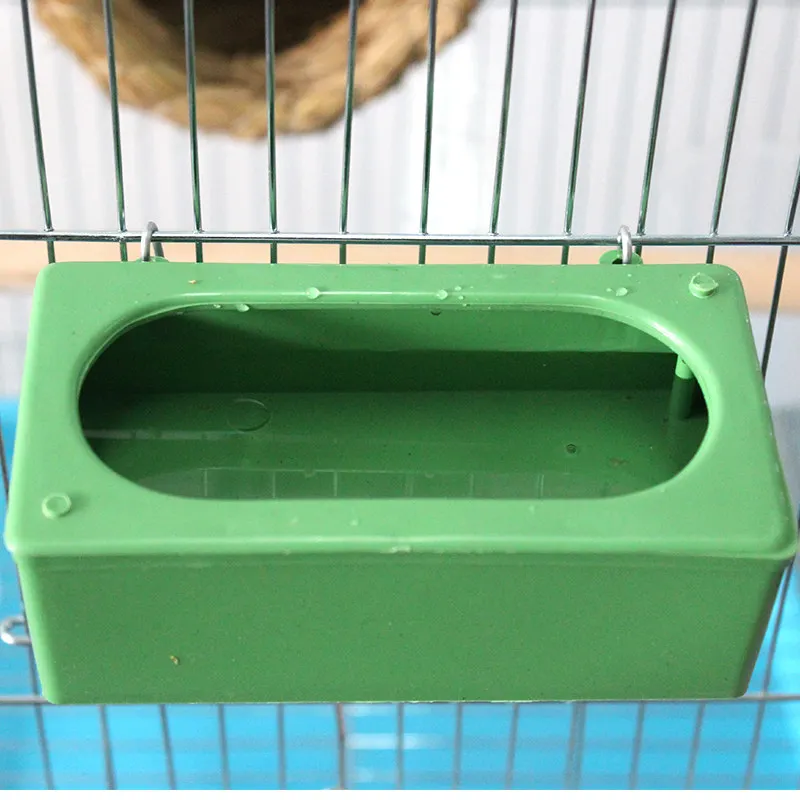 Pet Products Bird Supplies Green Plastic Proof Splash Parrot Pigeon Feeders Bird Food Bowl Feeding Basin Tank Sand Cup 5pcs/lot