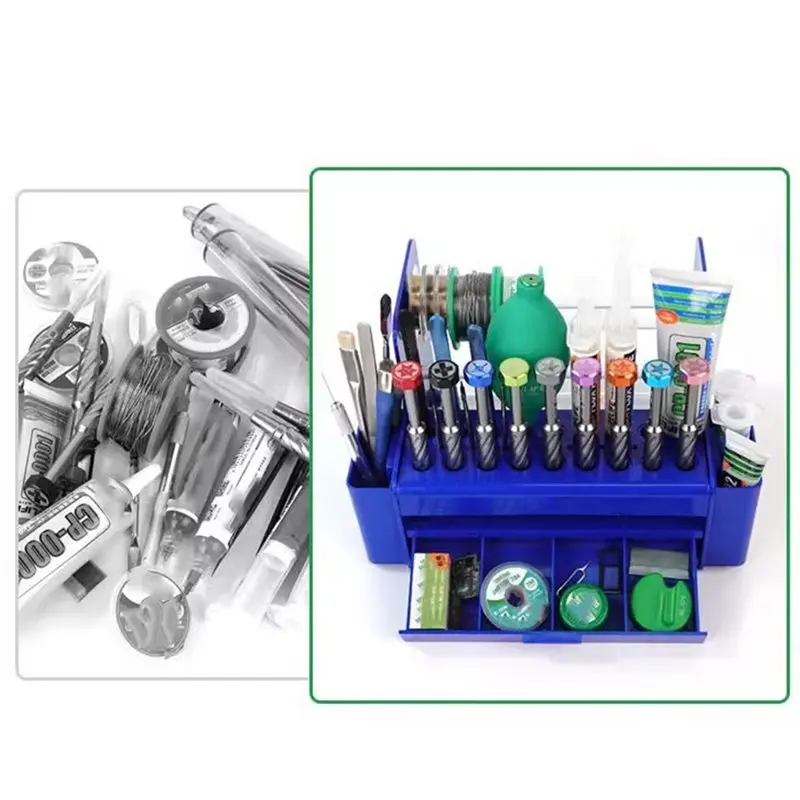 PHFU-001G Repair Tool Storage Rack Screwdriver Organizer Electronic Component Storage Box