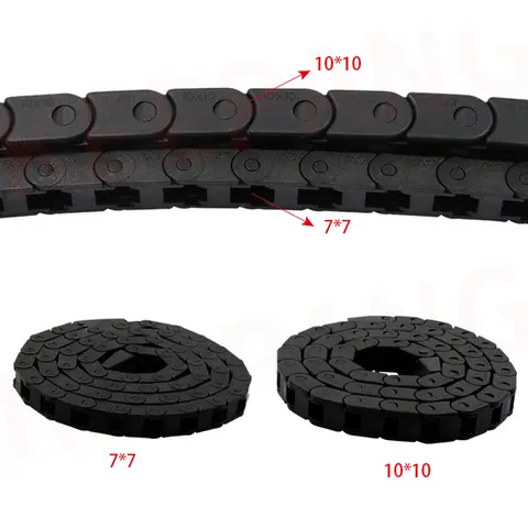 Voron 3D 프린터 용 드래그 체인 1 미터 7*7mm 10*10mm 10*15mm, 드래그 체인 나일론 플라스틱 라우터 공작 기계 3D 프린터 부품