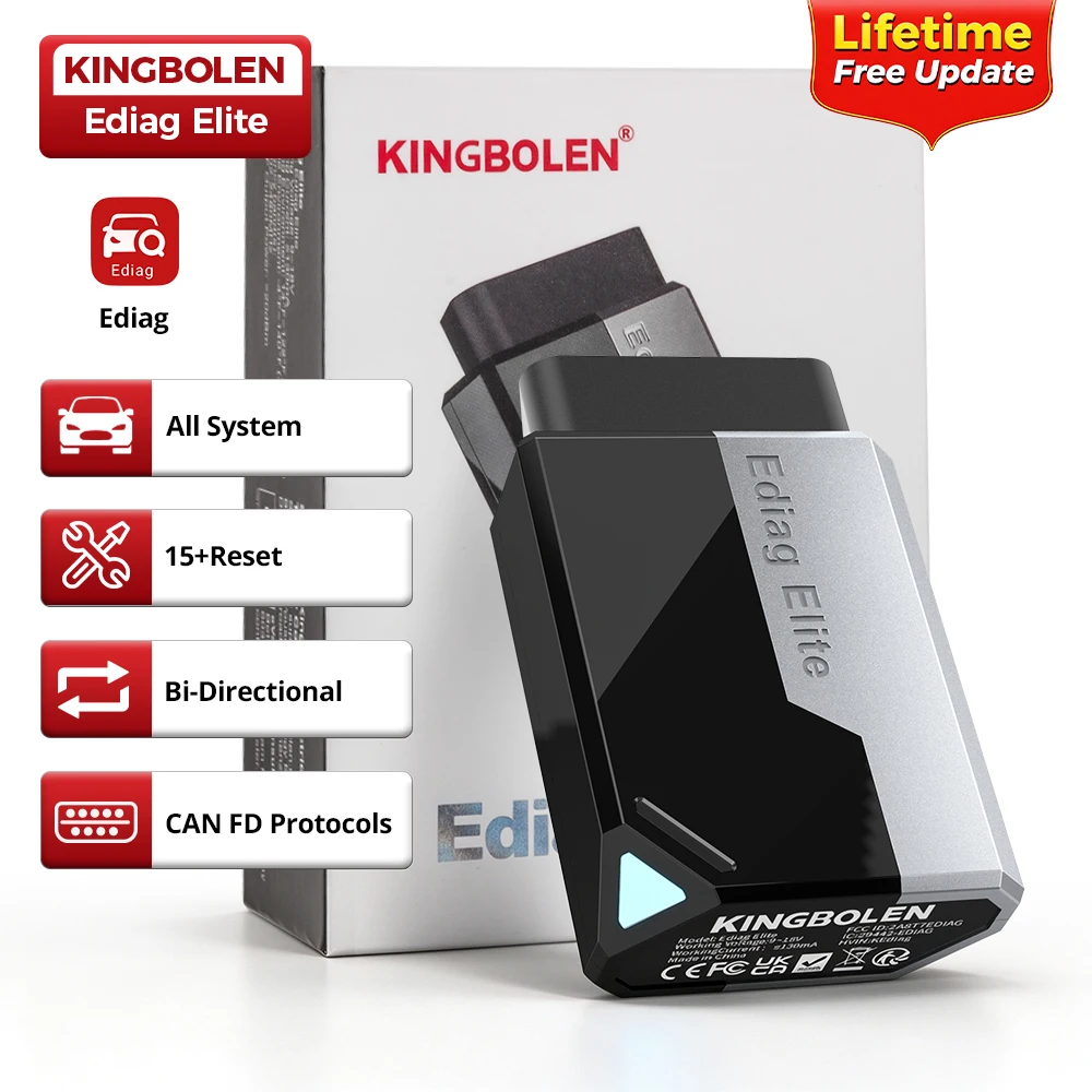 KINGBOLEN THINKCAR Ediag Elite/Ediag Plus/Thinkdiag2 scanner Bluetooth OBD2 Scanner, Lifetime NO Cost Update Bidirectional Scan Tool for iOS & Android, Wireless All System Car Diagnostic Scanner, 15+ Reset Service, CANFD, FCA AutoAuth