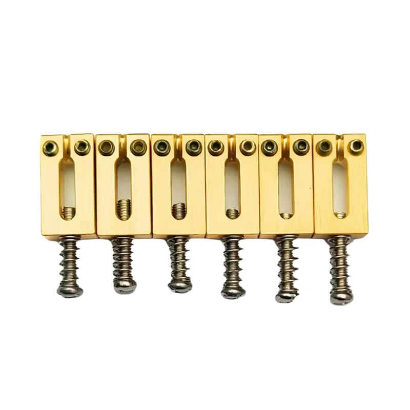 ABJA-Electric Guitar Tremolo Bridge Brass Saddles 10.8MM Electric Guitar Bridge String Saddle Guitar Parts