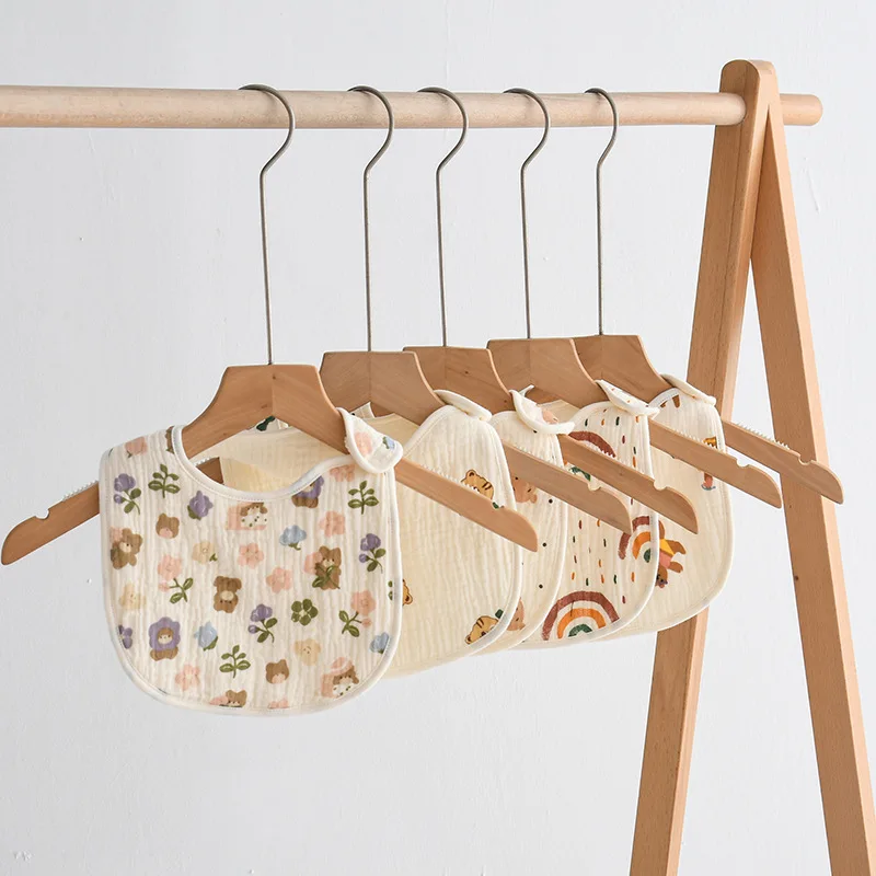 

Baby 6-layer Cotton Absorbent Grade Cartoon Animal Bib Water Towel Baby Cotton Bib Waterproof Cotton Bib for Children Gifts