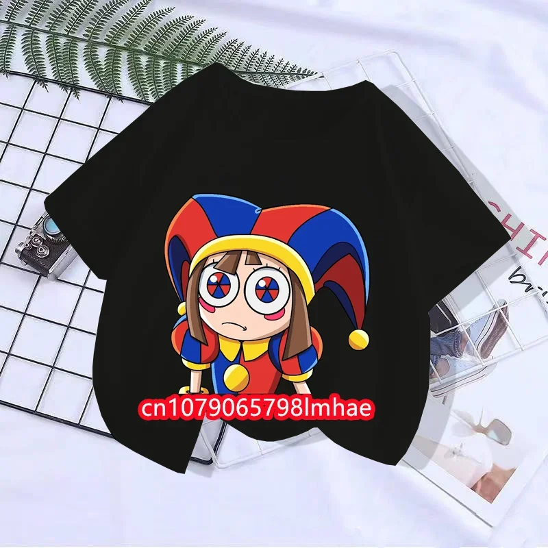 New Anime T-Shirts The Amazing Digital Circus Pomni Streetwear boy girl Fashion T Shirt Kids summer Tops Clothing