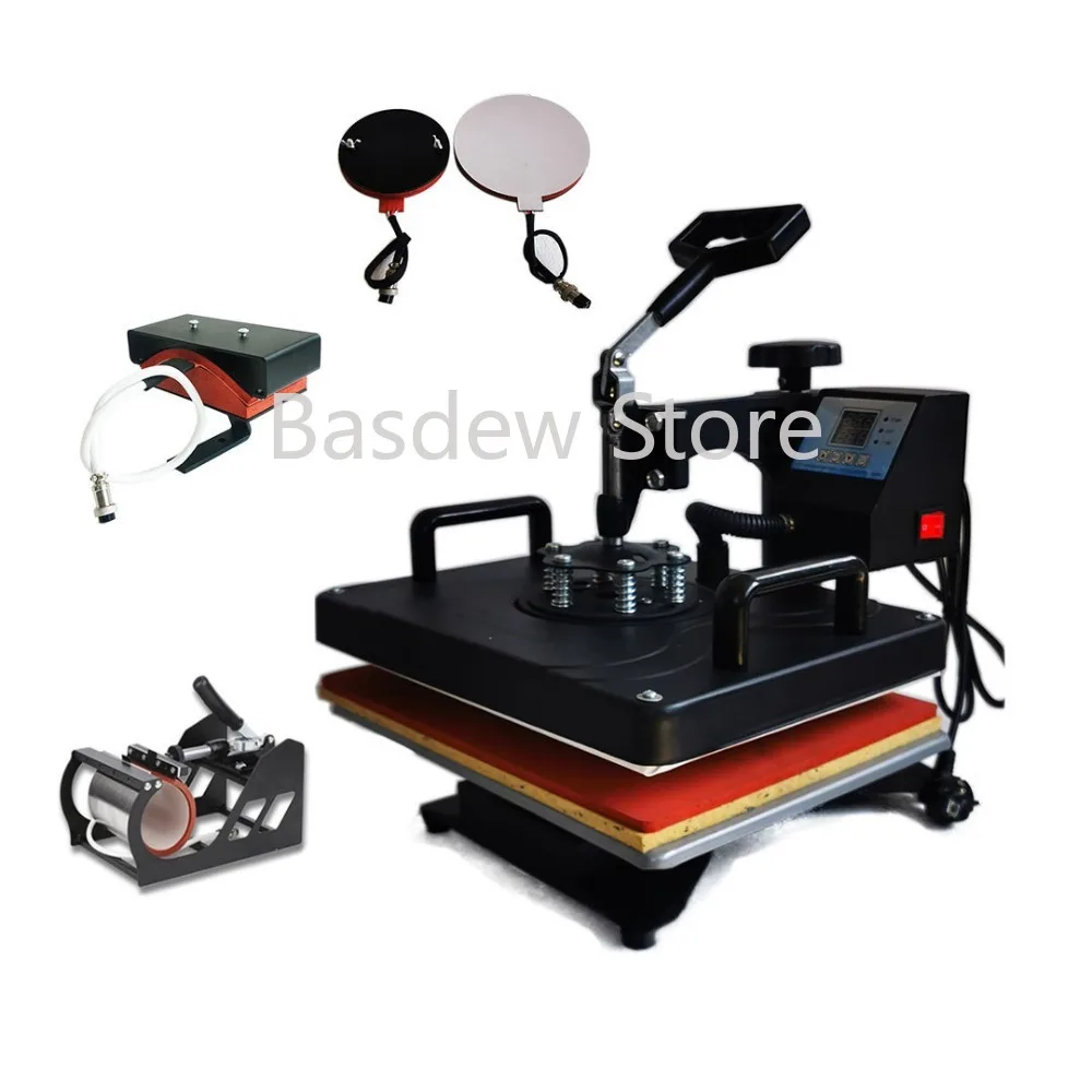 29*38 Shaking Head Five-in-One Heat Transfer Patch T-shirt Cup Hot Stamping Heat Transfer Machine Printing Machine