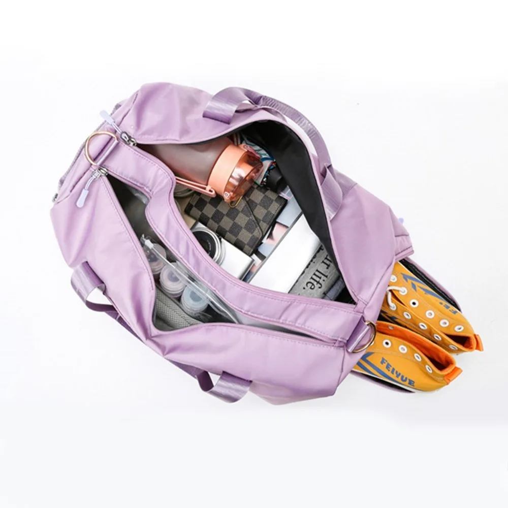 في الهواء الطلق مقاوم للماء النايلون حقائب الجيم الرياضية الرجال النساء التدريب اللياقة البدنية حقيبة يد للسفر اليوغا حصيرة حقيبة رياضية مع مقصورة الأحذية