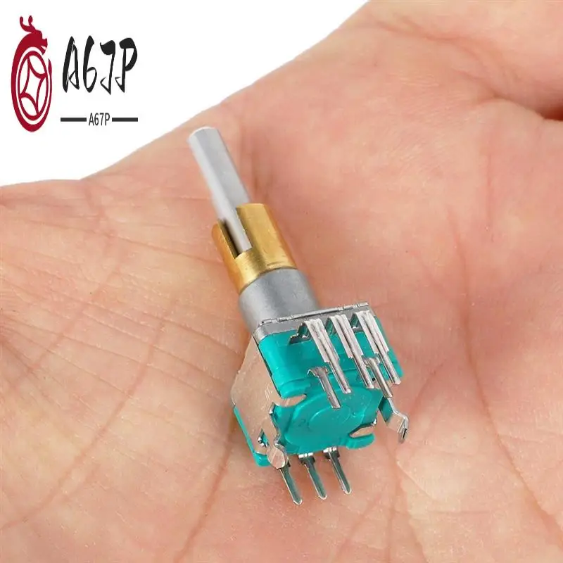 

A67P-3PCS EC11EBB24C03 Dual Axis Encoder With Switch 30 Positioning Number 15 Pulse Point Handle 25Mm