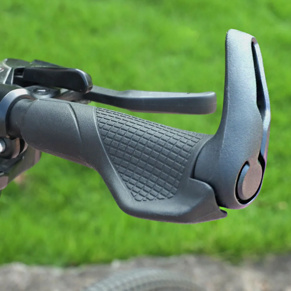 

Rubber H Grips Anti Skid Comfortable Bike Accessories Double Lock Grip Cycle H lebars Durability Design Bike Lighting