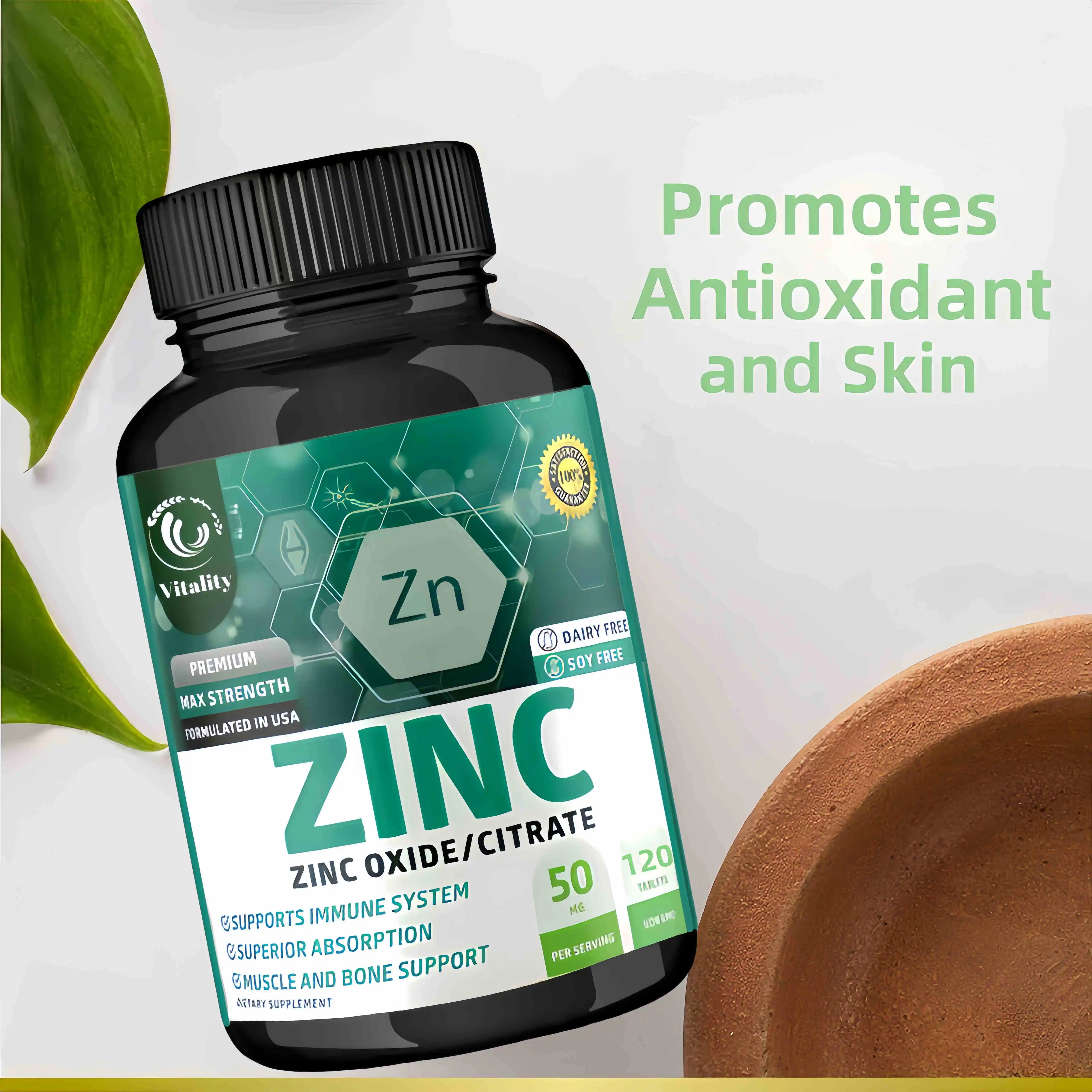 Zinc  - Best Absorbed Zinc Supplement - Immune System Booster, Hair, Skin, Nails, Fertility, Powerful Antioxidant