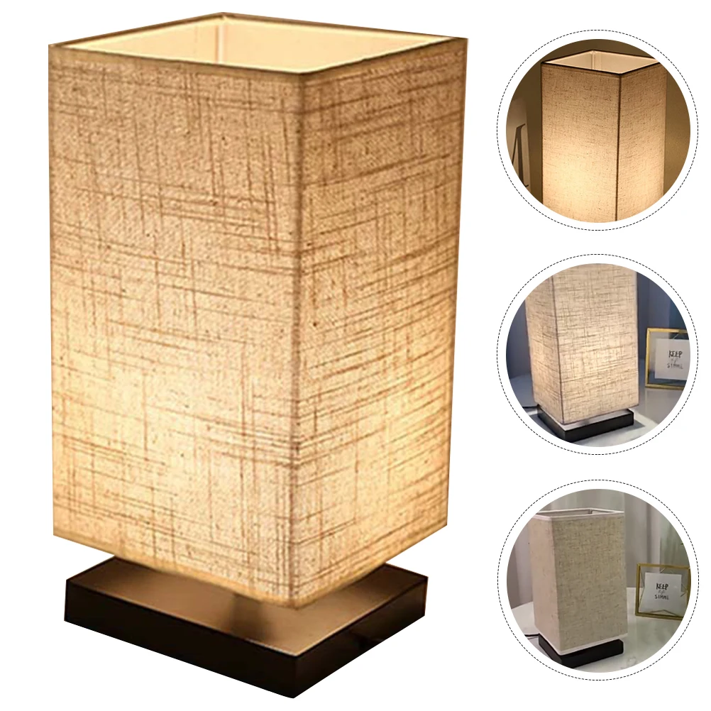 

Modern Linen Table Lamp Small Bedroom Living Room Night Light Side Desk Decorative Lighting For Home Office 118 Characters