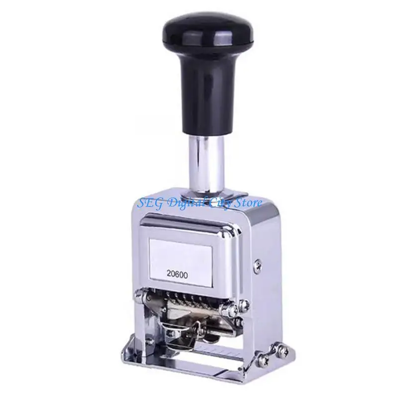 U75B Manual Desktop Numbering Machine with Metal Body for Office Invoice Marking Receipt Stamping and Filing