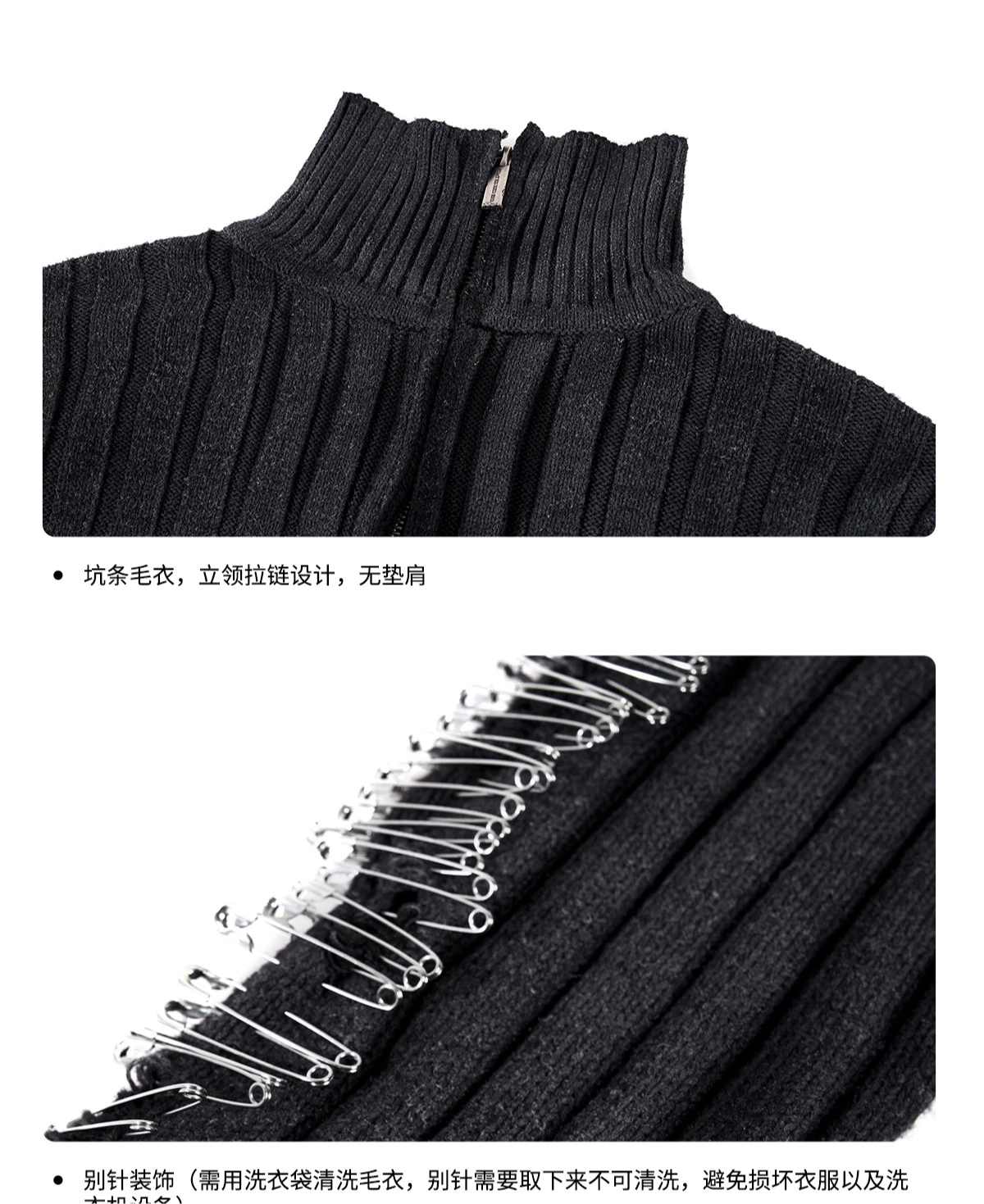 Fashion Pin Design Half Turtleneck Sweaters Men 2025 Autumn Winter New Stand Collar Knitwears Scarf Matching Knitted Sweaters