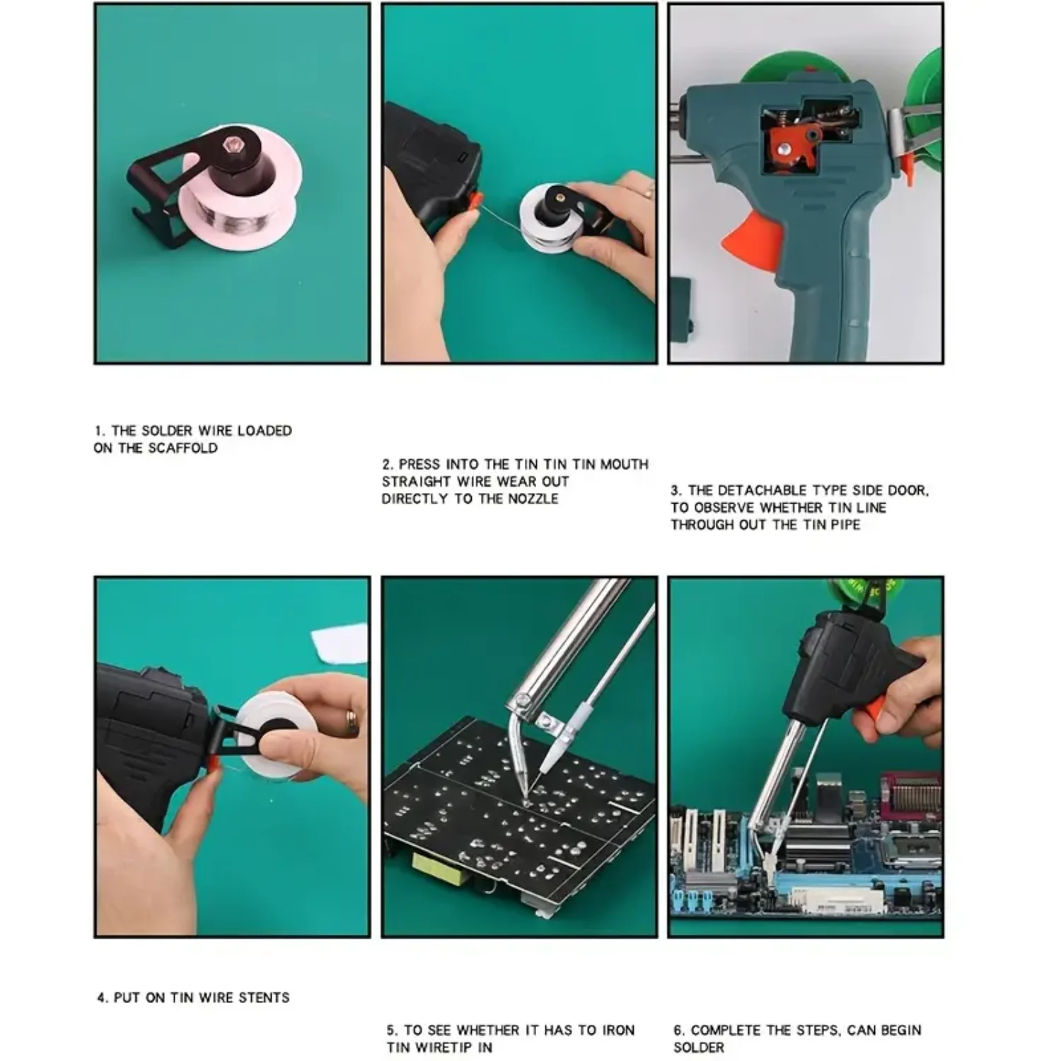 60W Hand Held Electric Soldering Gun - Household Soldering Iron Pen Tool for Welding Operations