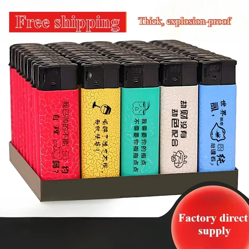 

Lighters Manufacturers Wholesale Customized Advertising, Wheel Lighters Electronic Open Flame Disposable Windproof Lighters