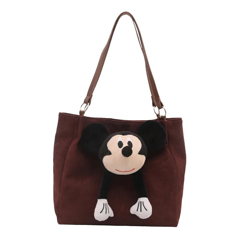

Disney Mickey Mouse Shoulder Tote Bag for Women Large Capacity Casual Commute Retro Vintage Fashion Daily Use Work Travel
