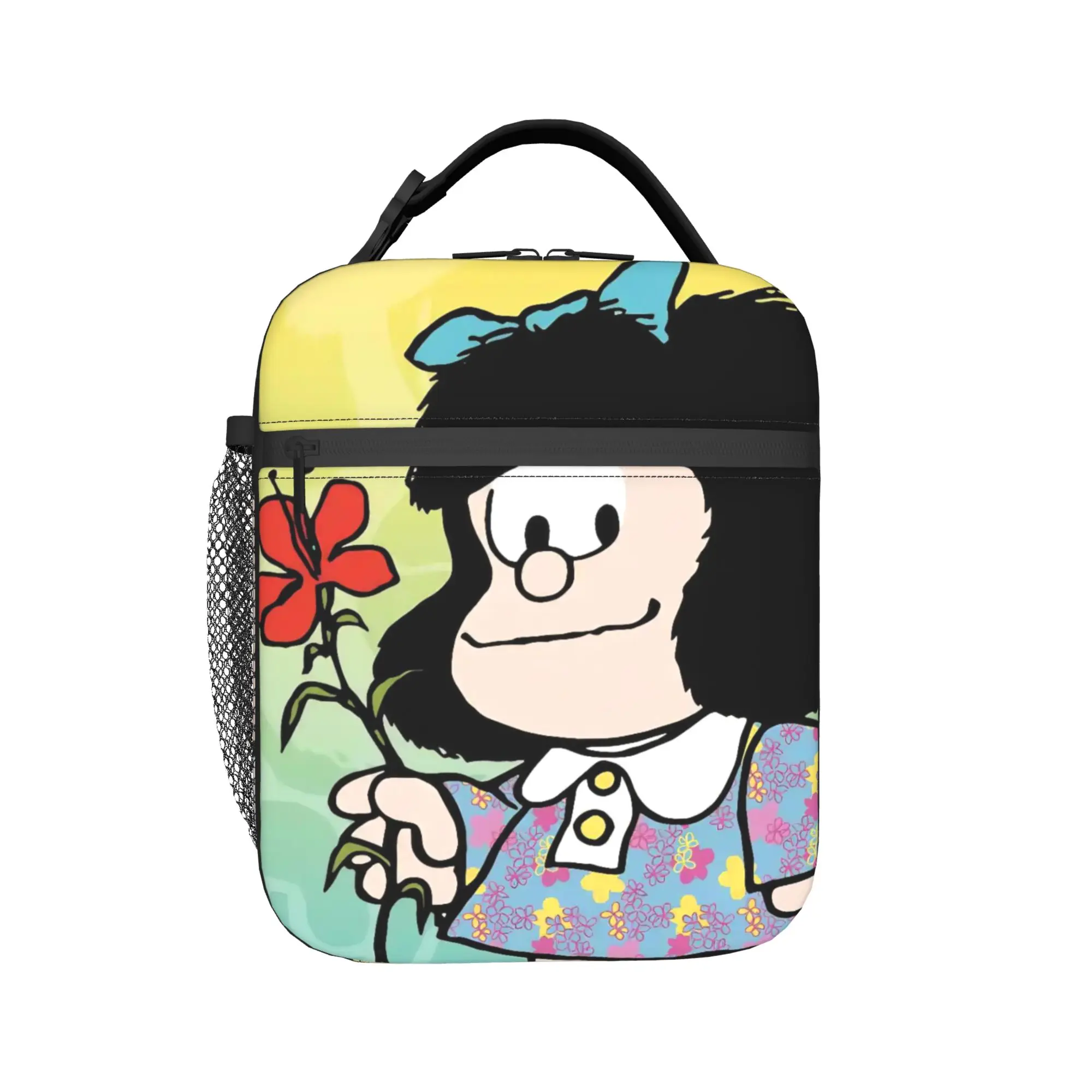 Mafaldas Flowers Cute Insulated Lunch Bag Thermal Bag Reusable,Lunch Container  Leakproof Lunch Box Tote Food Bag Work  Outdoor