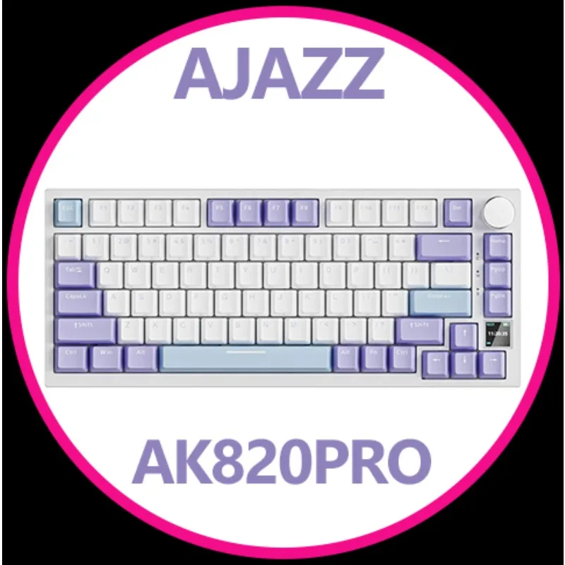 

Ajazz AK820 Pro Magnetic Switch Gaming Keyboard Mechanical Keyboard 0.8TFT Screen Three Mode Esports Gaming Computer Accessories