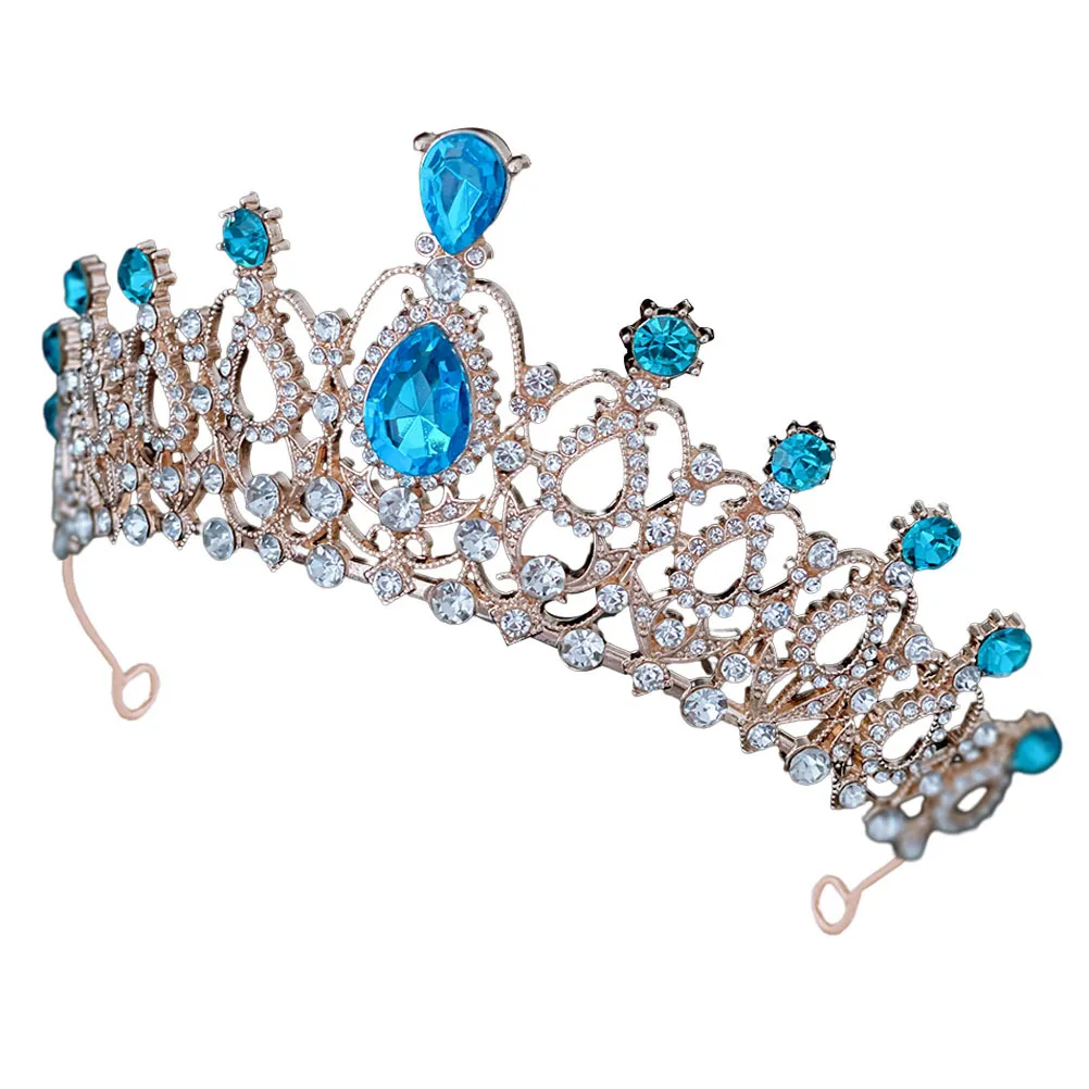 

Rhinestone Crown for Girls Stylish Metal Tiara Hair Decoration Kids Party Wedding Performance Accessory Lightweight Comfortable