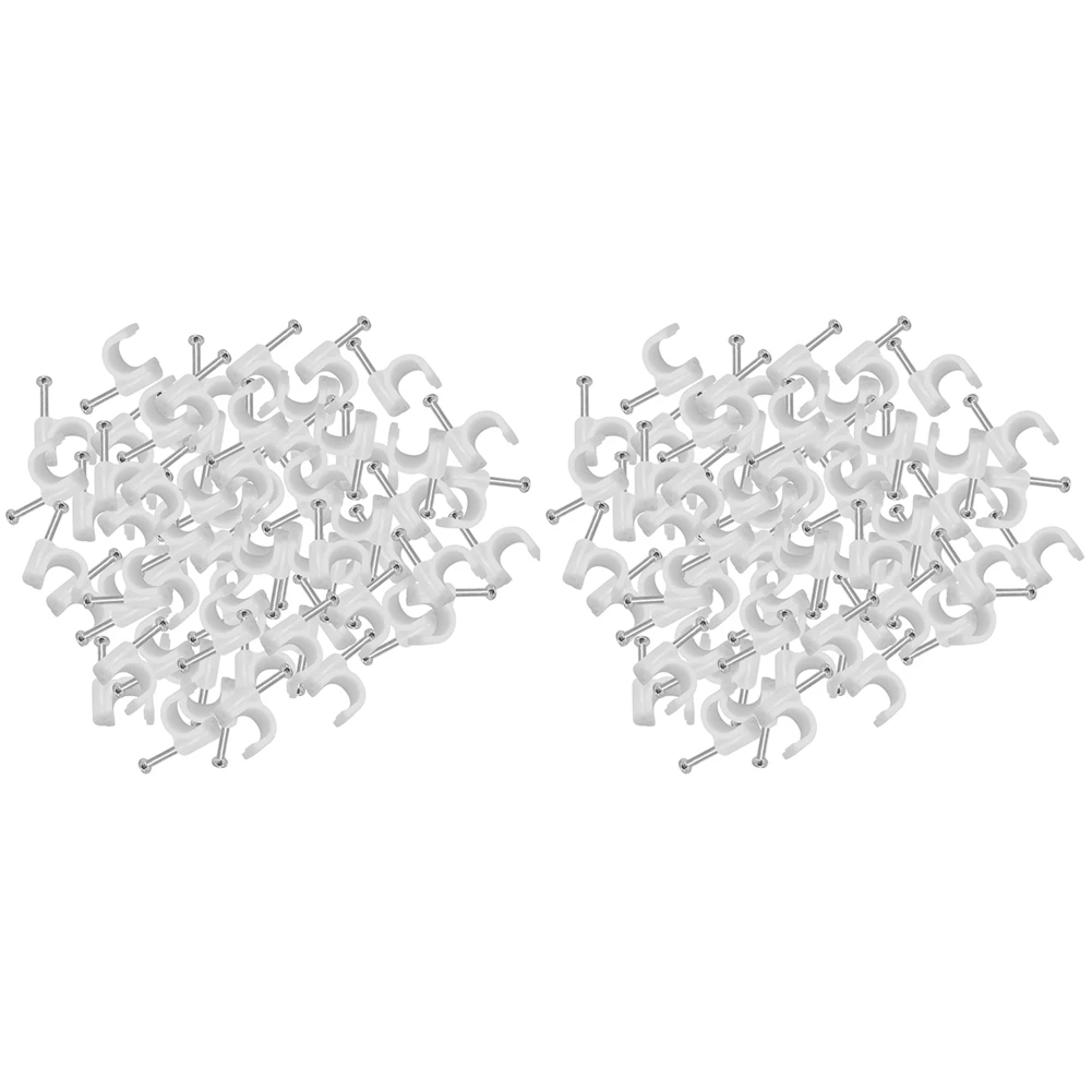 

A56P-600X Cable Staples Clip Wall Wire Nail Fixture For Ethernet Cable Rg6 Rg59 Cat5 Cat6 Rj45 TV Wire Cable 7Mm White