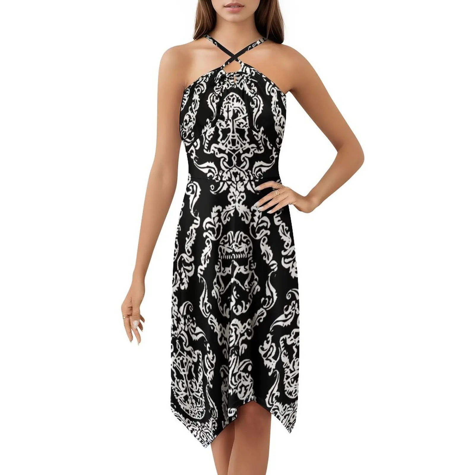 فستان بوهيمي أسود عتيق من الجدار الإمبراطوري بأكمام منتفخة أو خيارات بدون أكمام للنساء فستان الطيار المقاتل ستار فايتر