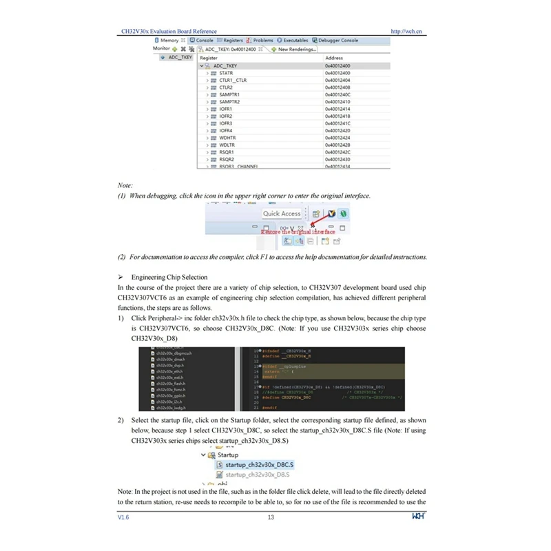 CH32V307V-EVT-R0 CH32V307 Макетная плата 32-битный процессор RISC-V Core MCU USB2.0 PHY Ethernet Оценочное встроенное прочное