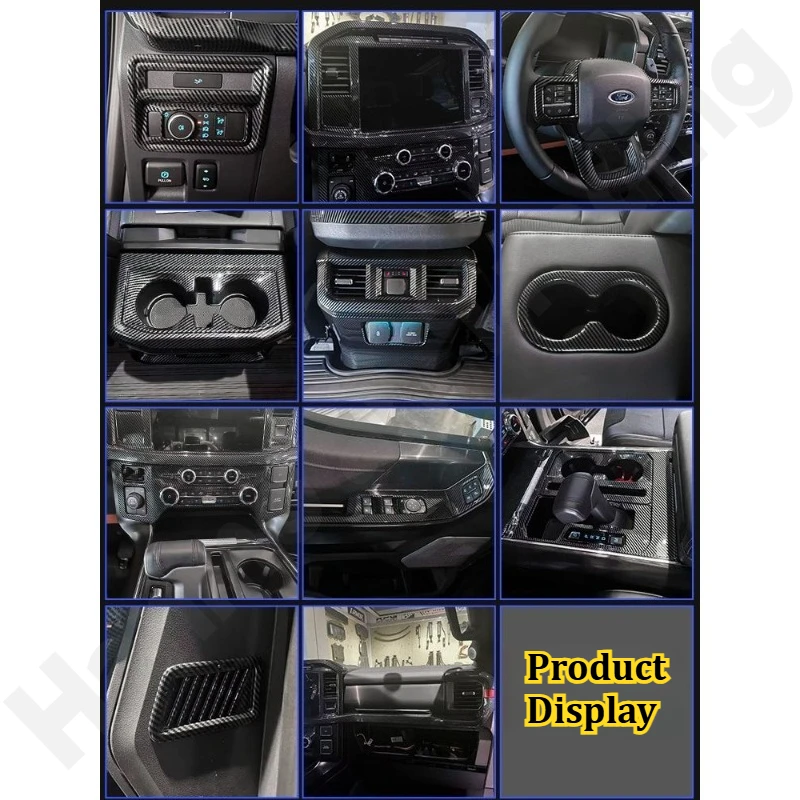 

for Ford F-150 Raptor‌ 2022~2025 Carbon fiber pattern interior/air outlet, steering wheel, gear shift decorative frame